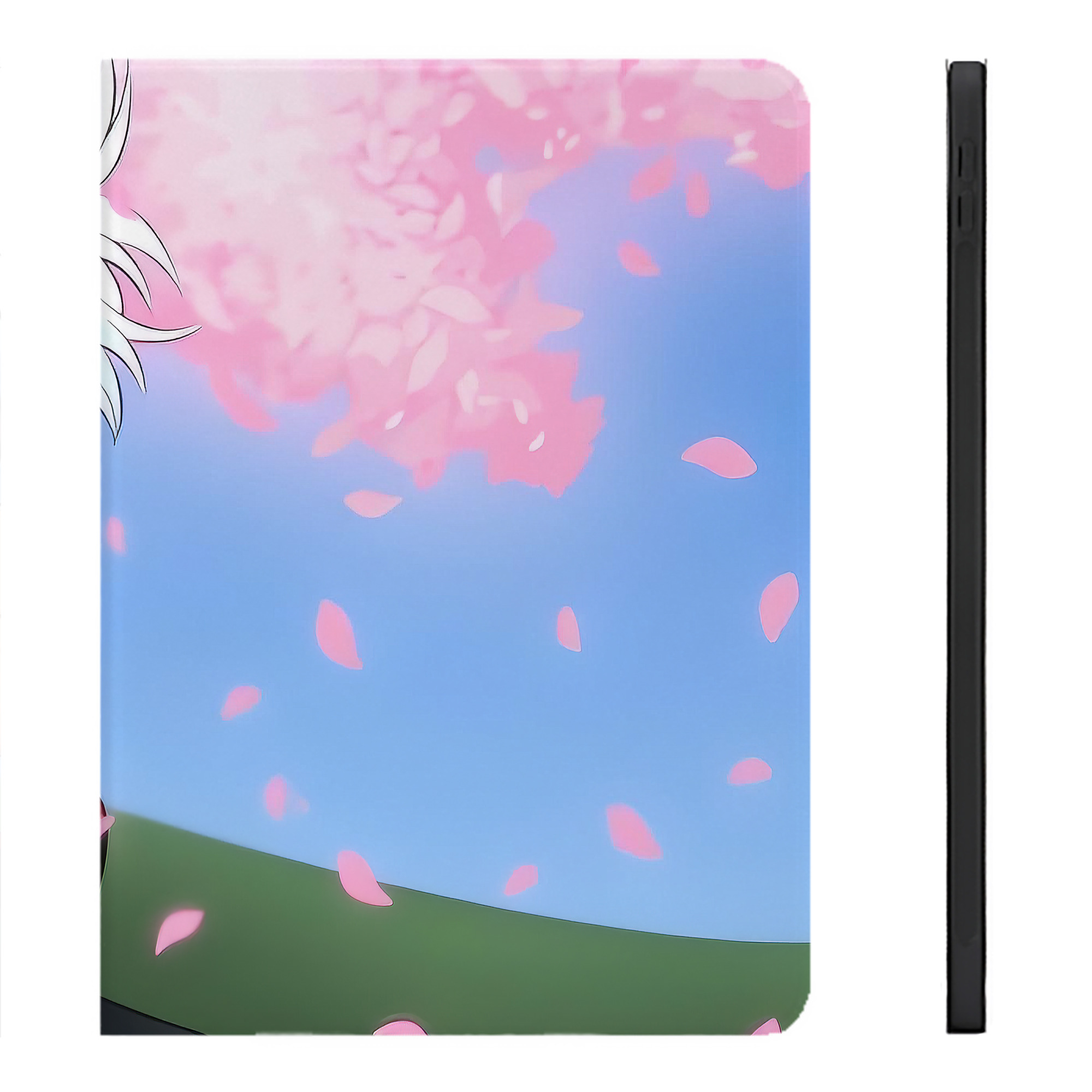 （画像用） ぎんたま 坂田銀時（さかたぎんとき） 神楽 志村新八（しむら しんぱち） GINTAMA Sakata Gintoki Kagura Shimura Shinpachi IPadケース ペンホルダー付き ブックスタイルデザイン